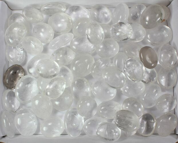 Lot: Polished Clear Quartz Pebbles - kg ( lbs) #77716